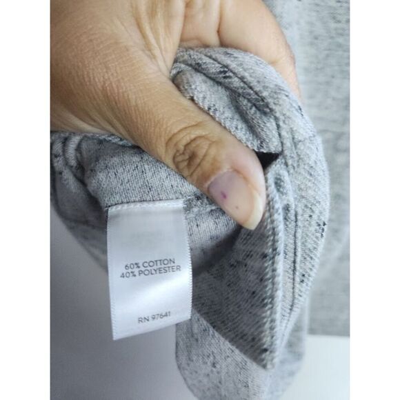 J.Jill Women Grey Cotton Blend Knit "Ottoman" Cowl Neck Sweater size Medium - Picture 8 of 9